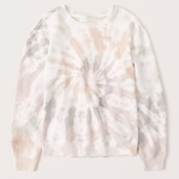 Abercrombie & Fitch Tie Dye Swirl Soft A&F Collection Crewneck Sweatshirt Medium - Picture 2 of 7